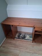 Houten bureau met lade en uitschuifbaar blad, Huis en Inrichting, Ophalen