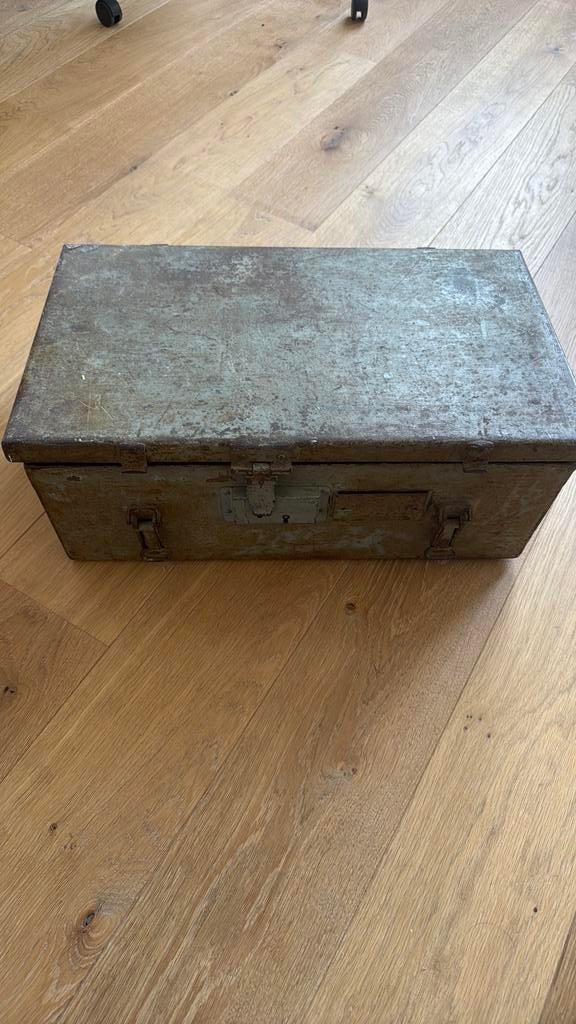 Vintage industriele kist, Ophalen of Verzenden, Zo goed als nieuw, Minder dan 50 cm