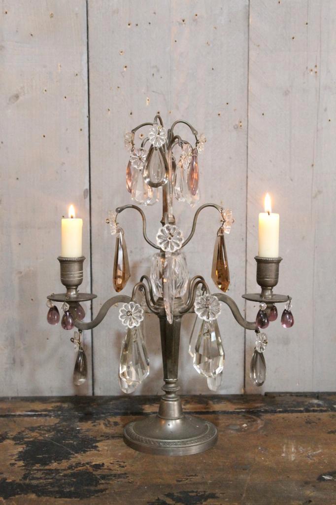 Franse kaarsen girandole (2), Antiek en Kunst, Antiek | Lampen, Ophalen of Verzenden