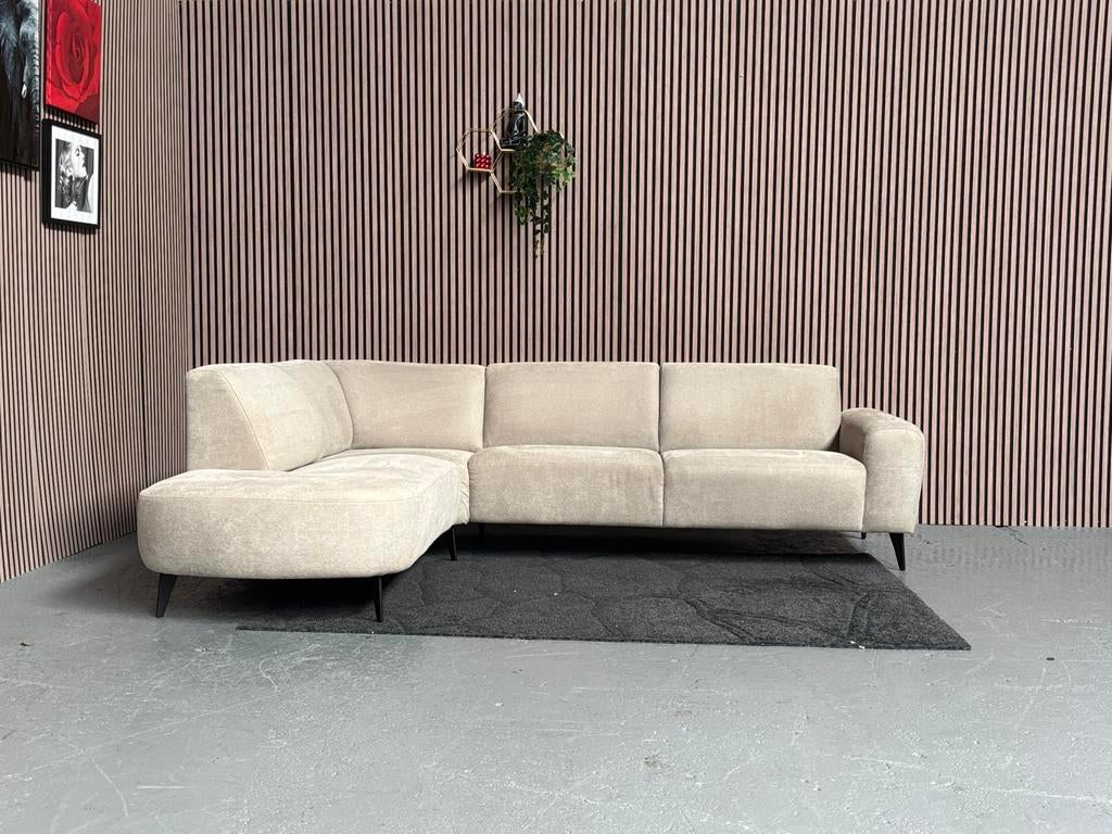 GRATIS LEVERING Hoekbank Lichtbeige 275x220 GEREINIGD