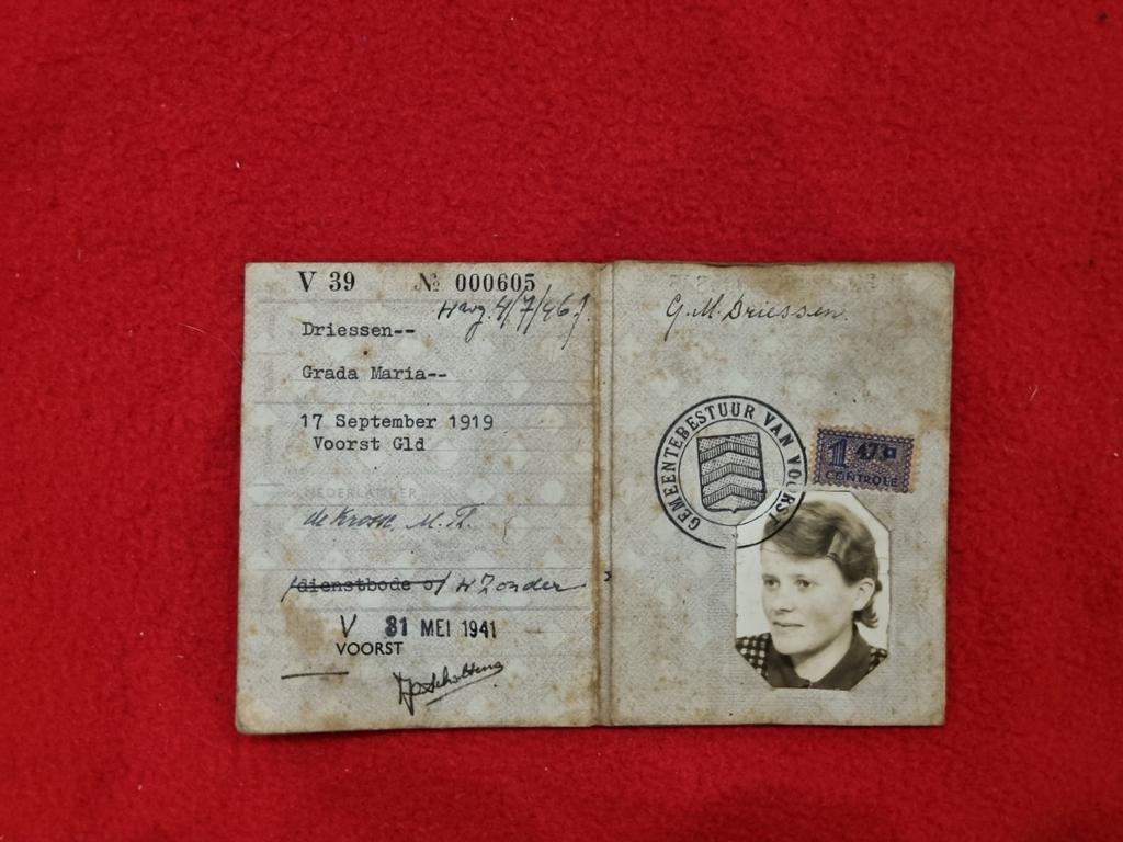 Persoonbewijs, Verzamelen, Militaria | Tweede Wereldoorlog, Ophalen, Overige soorten, Nederland, Overige typen