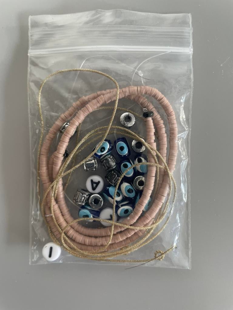 Zelf ketting maken Nazar blauw oog, Ophalen, Zo goed als nieuw, Kraal