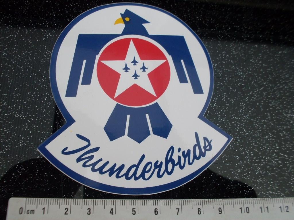 sticker thunderbirds wapen logo embleem army luchtmacht, Verzenden, Zo goed als nieuw, Bedrijf of Vereniging