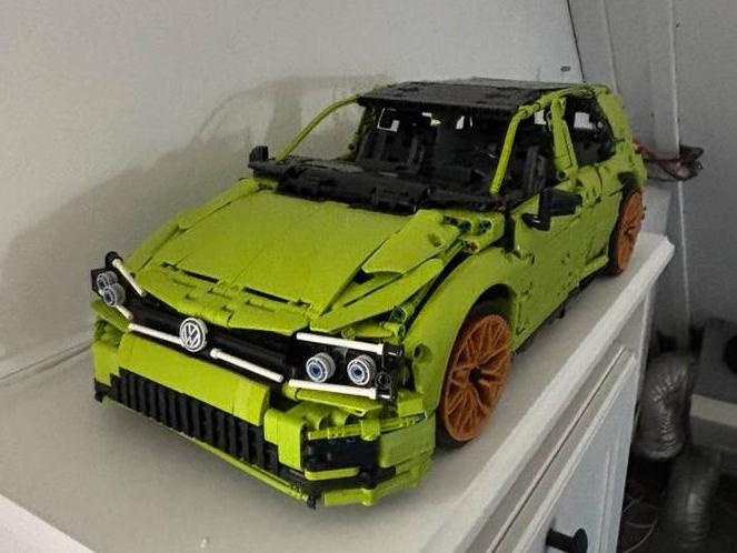 Bouwblokken auto VW golf MOC 102567 gebouwd, Ophalen of Verzenden, Zo goed als nieuw, 1:5 t/m 1:8, Auto
