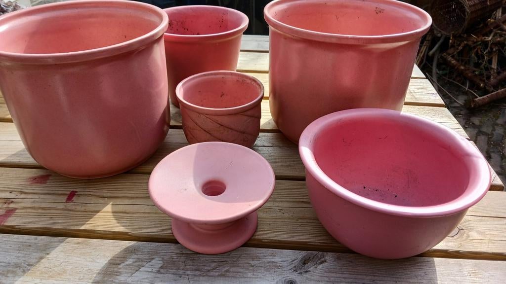 bloempotten, Tuin en Terras, Bloempotten, Aardewerk, Minder dan 40 cm, Minder dan 25 cm, Rond, Ophalen of Verzenden
