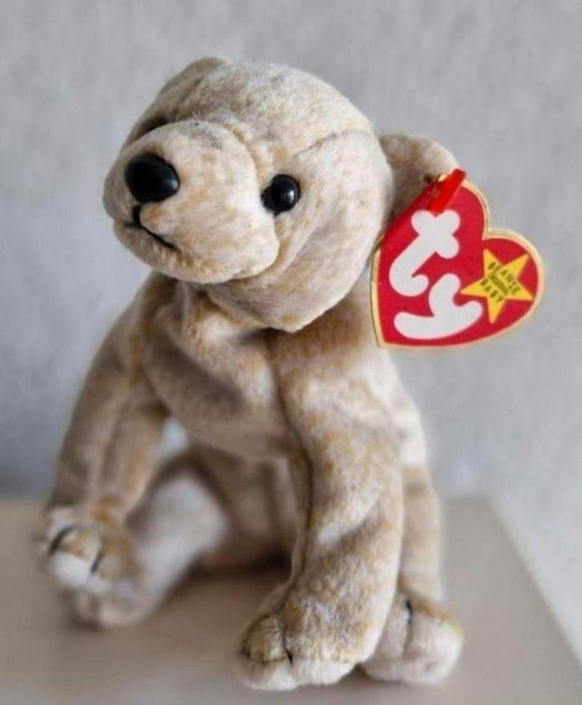 TY Beanie Baby Beer Almond, Ophalen of Verzenden, Zo goed als nieuw, Beer