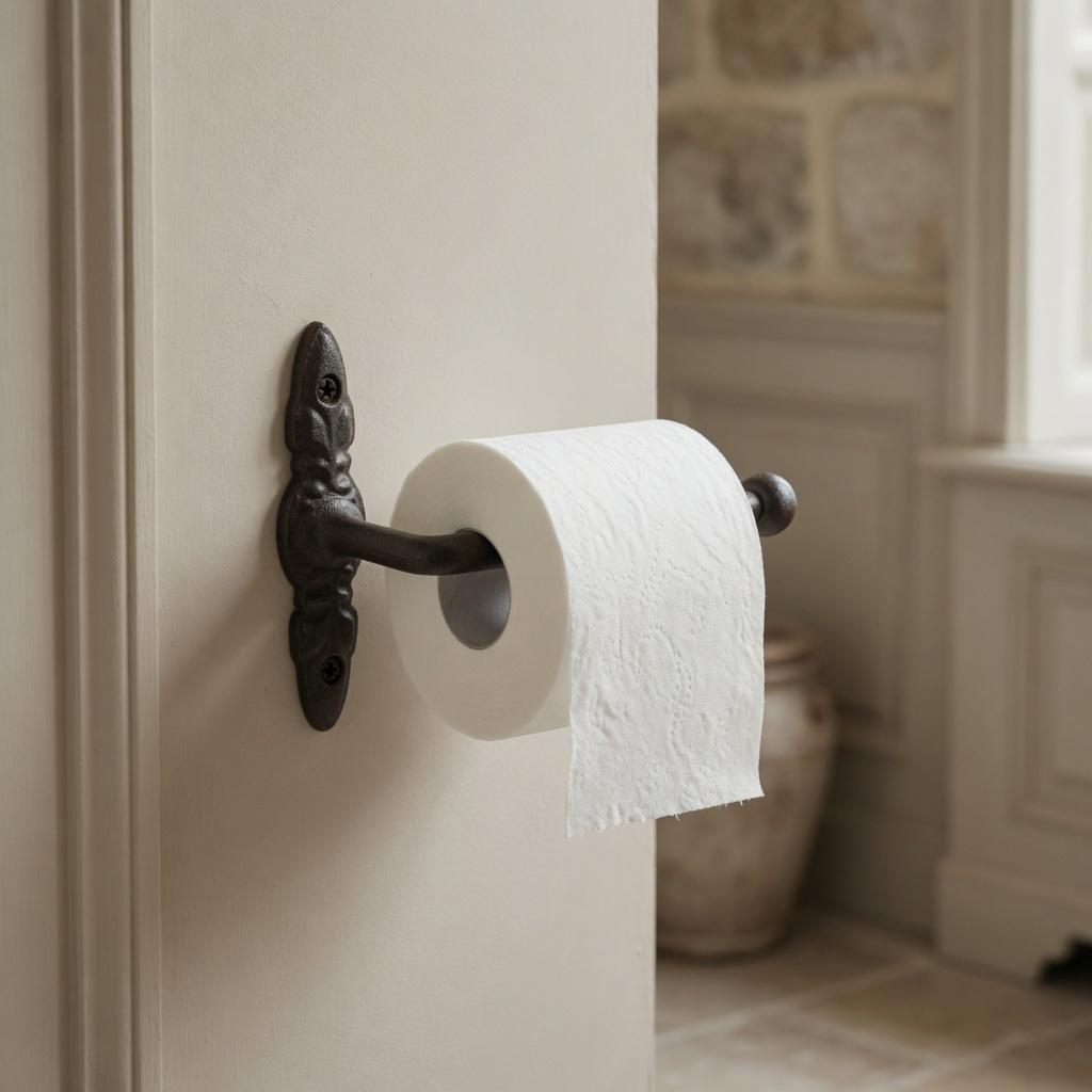 Gietijzeren toiletrolhouder zwart, Zwart, Overige typen, Nieuw, Ophalen of Verzenden