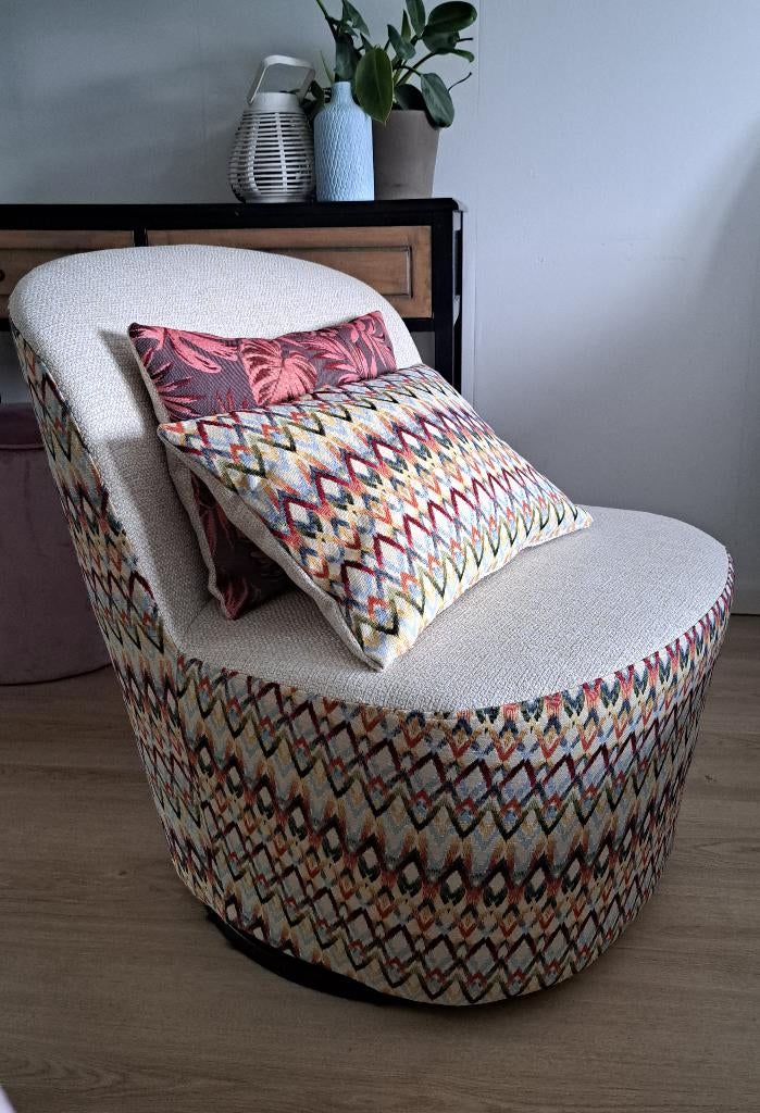 ronde draaifauteuil, Ophalen, Bohemian chique, Nieuw, 75 tot 100 cm