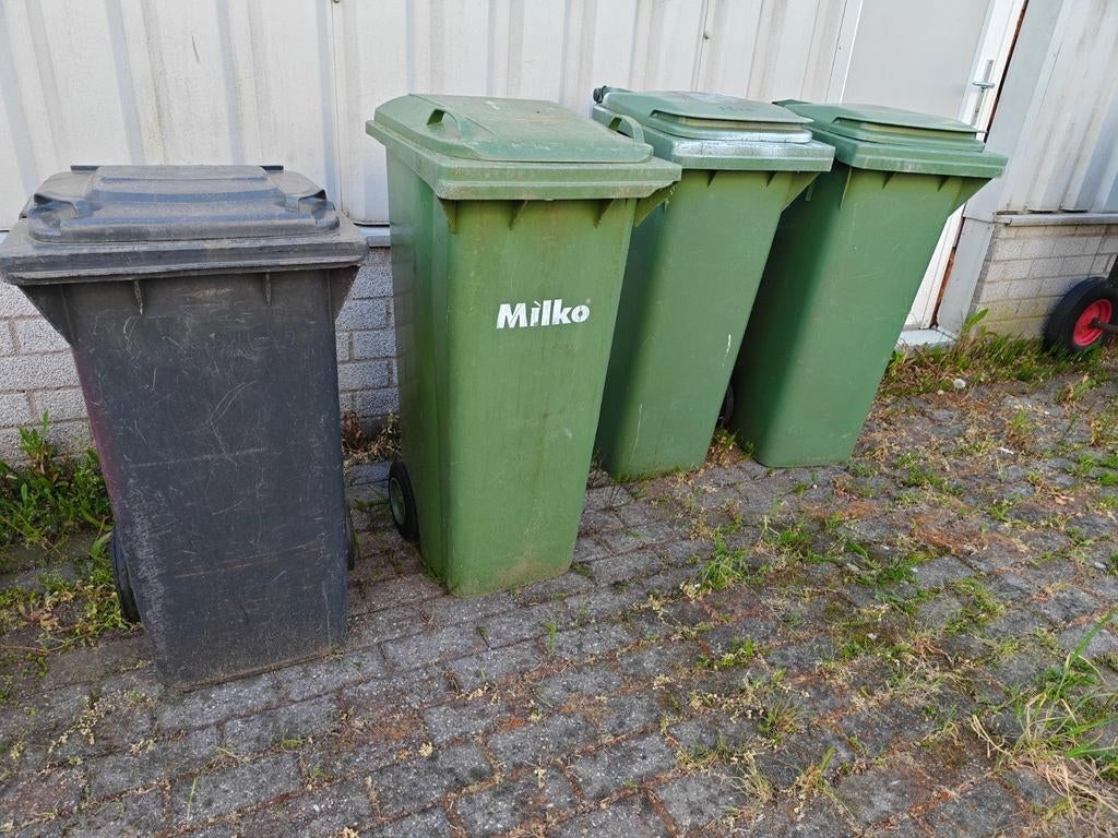 Groenbak afvalcontainer kliko  - 3 x120 l, 1x100 l,, Ophalen, Kunststof, Gebruikt, 40 liter of meer