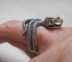 Zilveren slangenring unisex maat 18 nr.2215, 18 tot 19, Verzenden, Zo goed als nieuw, Dame of Heer