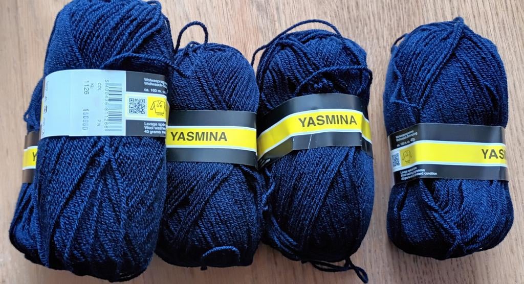Scheepjes Yasmina Garen - 5 bollen donkerblauw, Ophalen of Verzenden, Nieuw, Breien of Haken, Wol of Garen