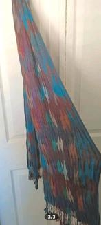 Sjaal / das met franje allerlei kleuren., Ophalen of Verzenden, Zo goed als nieuw, Sjaal