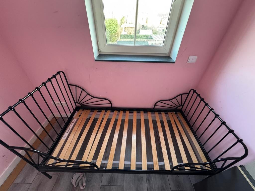 Ikea Meegroeibed, Kinderen en Baby's, Kinderkamer | Bedden, Ophalen, 70 tot 85 cm, Zo goed als nieuw, Lattenbodem