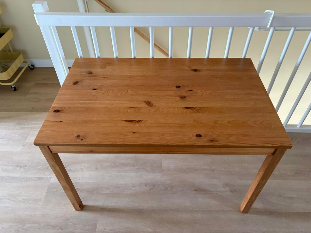 Houten ikea tafel, Huis en Inrichting, Ophalen, 50 tot 100 cm, 100 tot 150 cm, Eikenhout