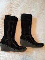 SUEDE LAARZEN MET SLEEHAK, Hoge laarzen, Bruin, Ophalen of Verzenden, Zo goed als nieuw