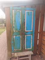 Set antieke houten luiken, Boheemse stijl.geverfd, Ophalen