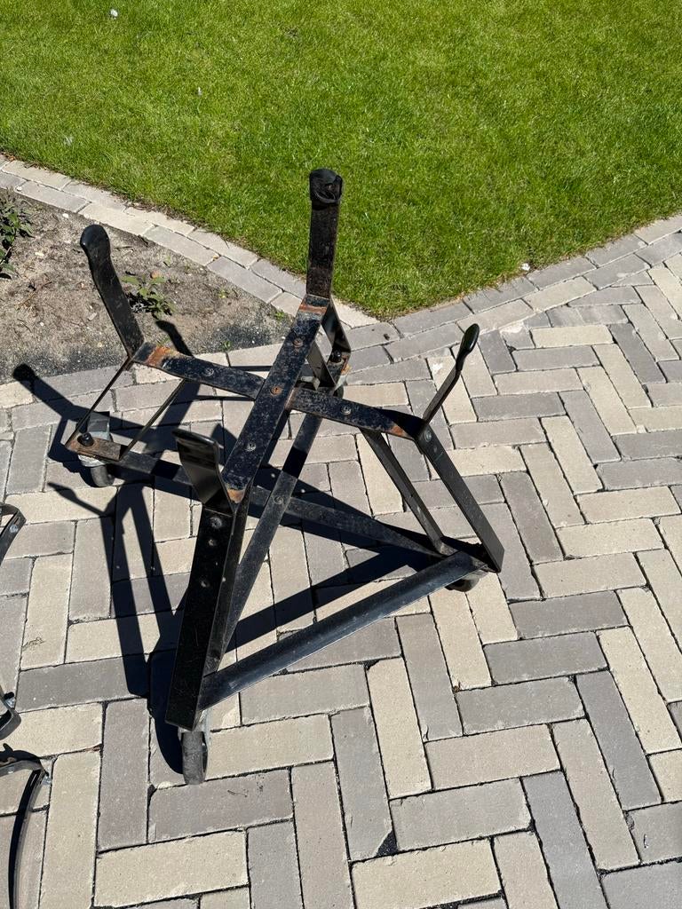 Big green egg large onderstel en zijtafels, Tuin en Terras, Ophalen, Gebruikt