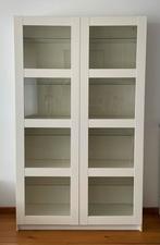 Witte vitrinekast / boekenkast, Ophalen, 100 tot 150 cm, 200 cm of meer, 25 tot 50 cm