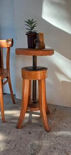 Prachtige vintage antiek massief houten zware pianokruk, Huis en Inrichting, Krukjes, Ophalen of Verzenden, In hoogte verstelbaar