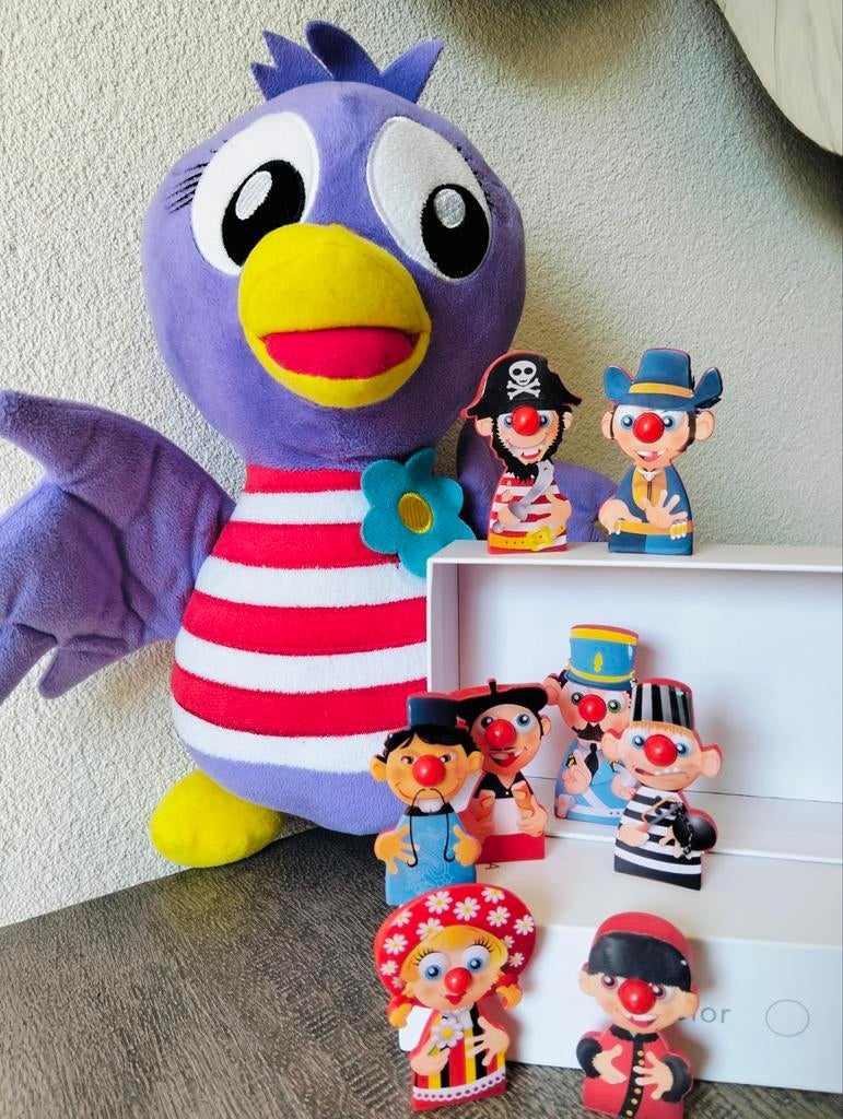 Efteling Rode neuzen - carnaval festival poppetjes figuren, Ophalen of Verzenden, Zo goed als nieuw, Beeldje of Poppetje