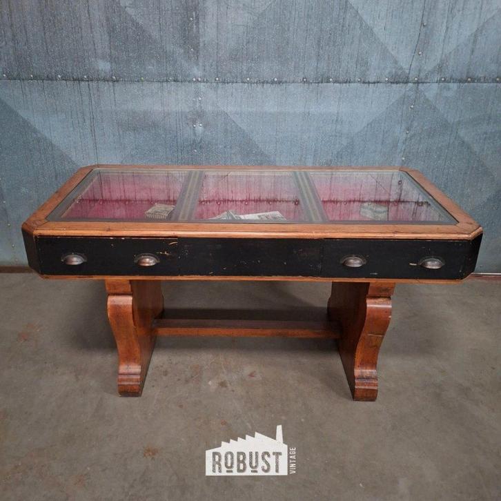 Vitrinetafel / toonbank / displaytafel met lades, Huis en Inrichting, Kasten | Vitrinekasten, Gebruikt, Minder dan 100 cm, 150 tot 200 cm