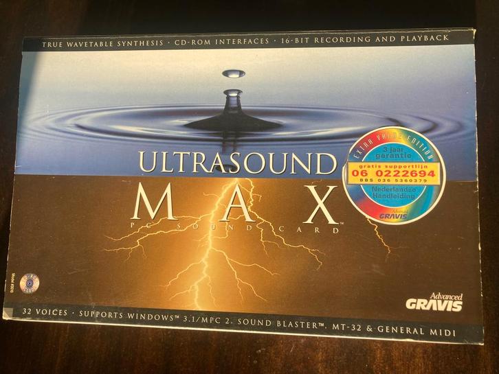 Advanced Gravis Ultrasound MAX 2.1 (in Box), Computers en Software, Vintage Computers, Ophalen of Verzenden