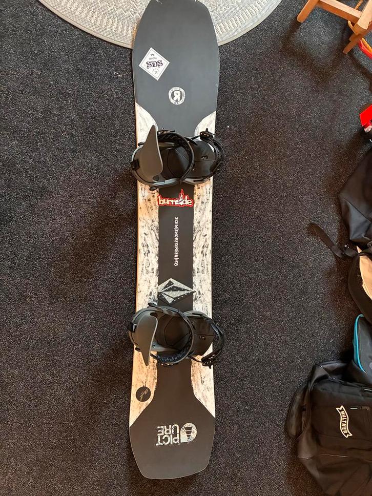 Ride Smokescreen 158 Snowboard met Union Atlas Bindingen, Sport en Fitness, Snowboarden, Zo goed als nieuw, Board, Ophalen