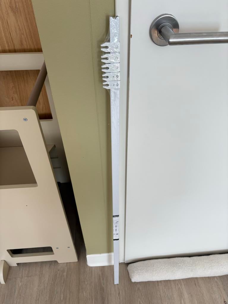 Gordijnrails met twee bochten van Kwantum 110-200 cm, Ophalen, 100 tot 150 cm, Wit, Nieuw