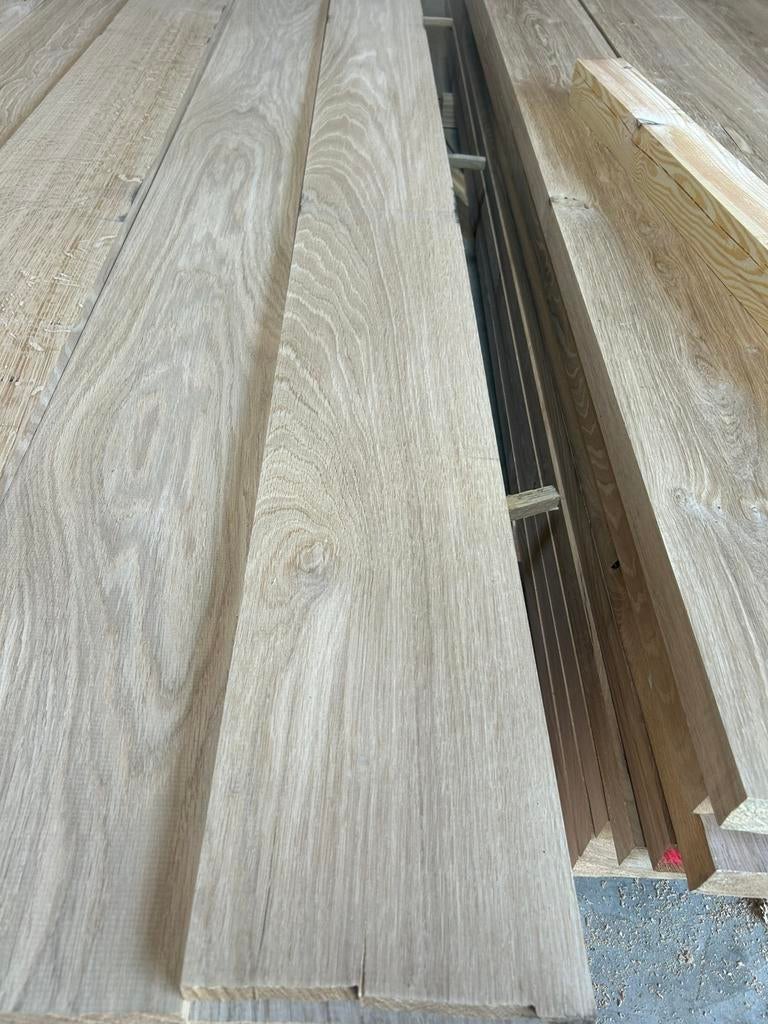 Eiken nagenoeg foutloze planken te koop. 180 en 200x20 mm, Doe-het-zelf en Verbouw, Hout en Planken, Minder dan 25 mm, Eiken, Nieuw