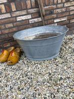 Brocante oude zinken teil, Ophalen, Overige materialen, Gebruikt, 30 tot 60 cm