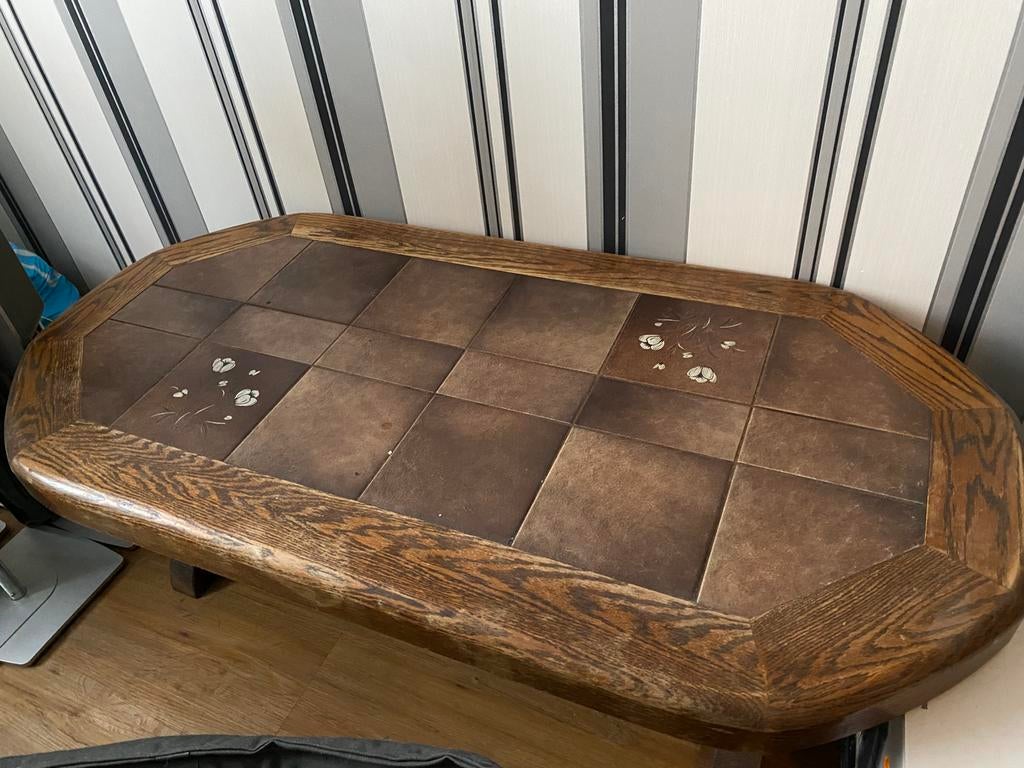 Eiken tafel, Ophalen of Verzenden, Zo goed als nieuw, Ovaal, Hout