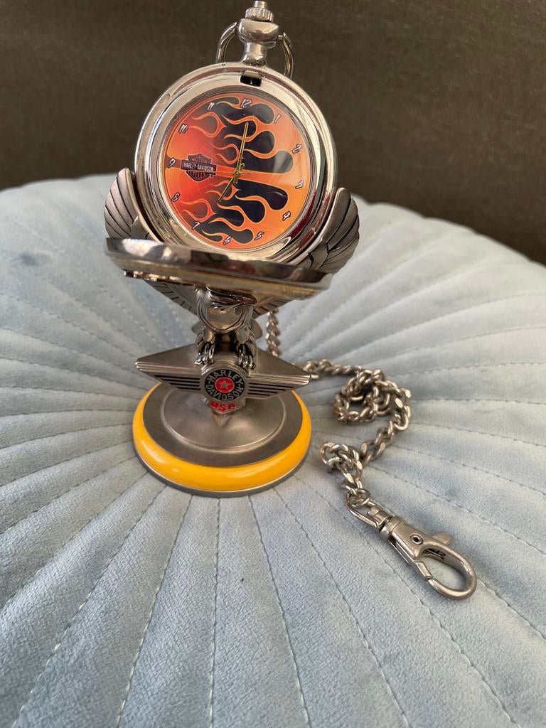 Harley-Davidson Adelaar Franklin Mint met zak horloge, Ophalen of Verzenden, Zo goed als nieuw, Motoren