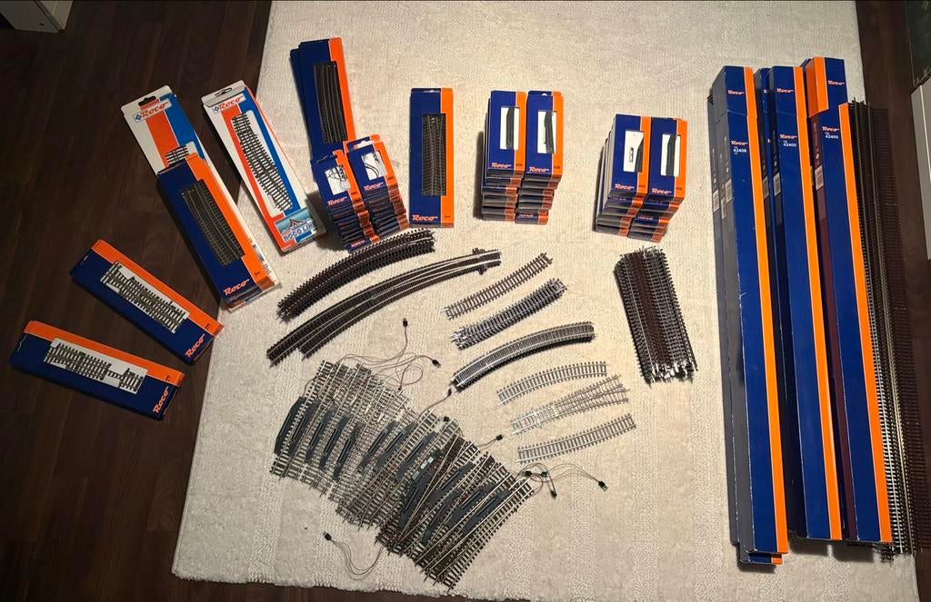 Grote partij Roco-Line H0 rails en wissels, Gelijkstroom, Rails, Ophalen of Verzenden, Zo goed als nieuw