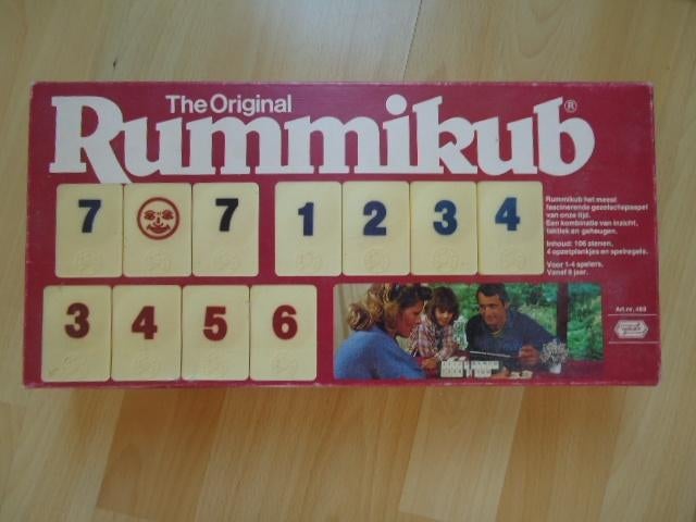 Rummikub Goliath grote doos/stenen compleet stenen als nieuw, Een of twee spelers, Ophalen of Verzenden, Zo goed als nieuw, Goliath