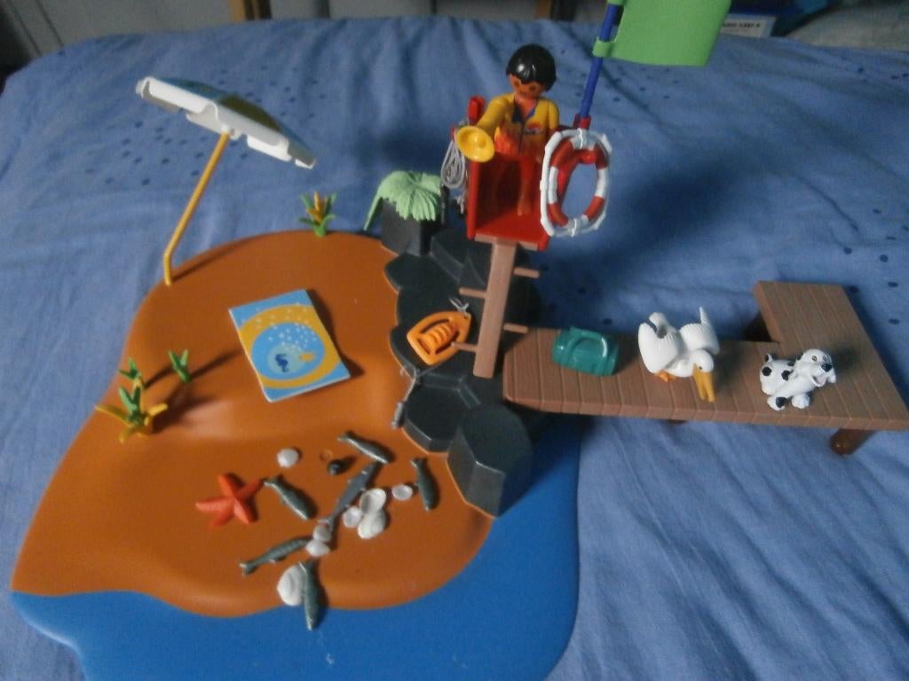 Playmobil 3664 lifeguard strand set niet compleet, Ophalen of Verzenden, Gebruikt, Los playmobil