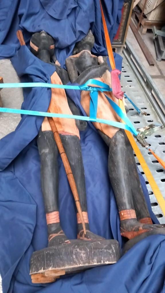 houten beeld zwarte afrikaanse pop va € 75 p/st, Ophalen, Zo goed als nieuw, Overige typen