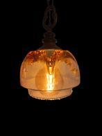 Fantastische vintage Murano amber kleurige design hanglamp, Ophalen of Verzenden, Gebruikt, Glas, Minder dan 50 cm
