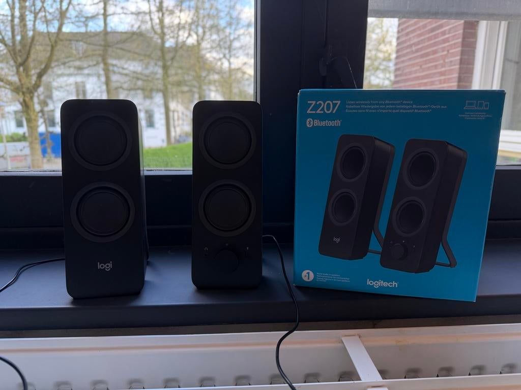 Logitech Z207 Bluetooth Speakers - Zwart, Audio, Tv en Foto, Luidsprekers, Zo goed als nieuw, Front, Rear of Stereo speakers, Minder dan 60 watt