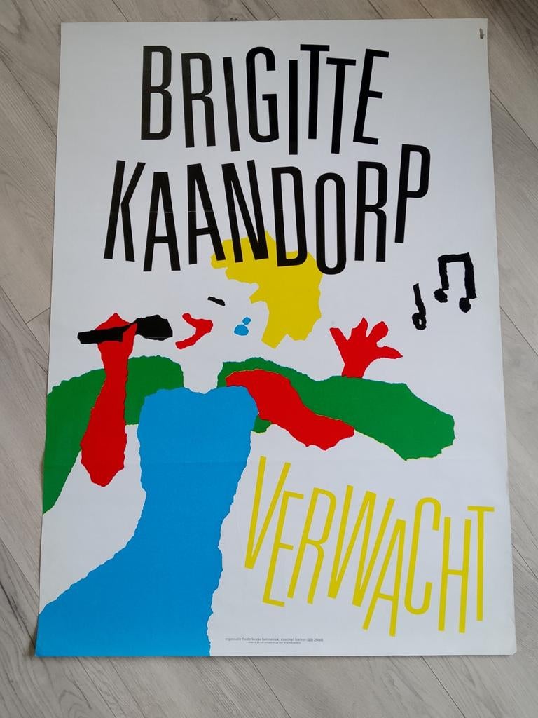 Aankondiging Brigitte Kaandorp, Ophalen of Verzenden, Gebruikt, Poster, Artwork of Schilderij