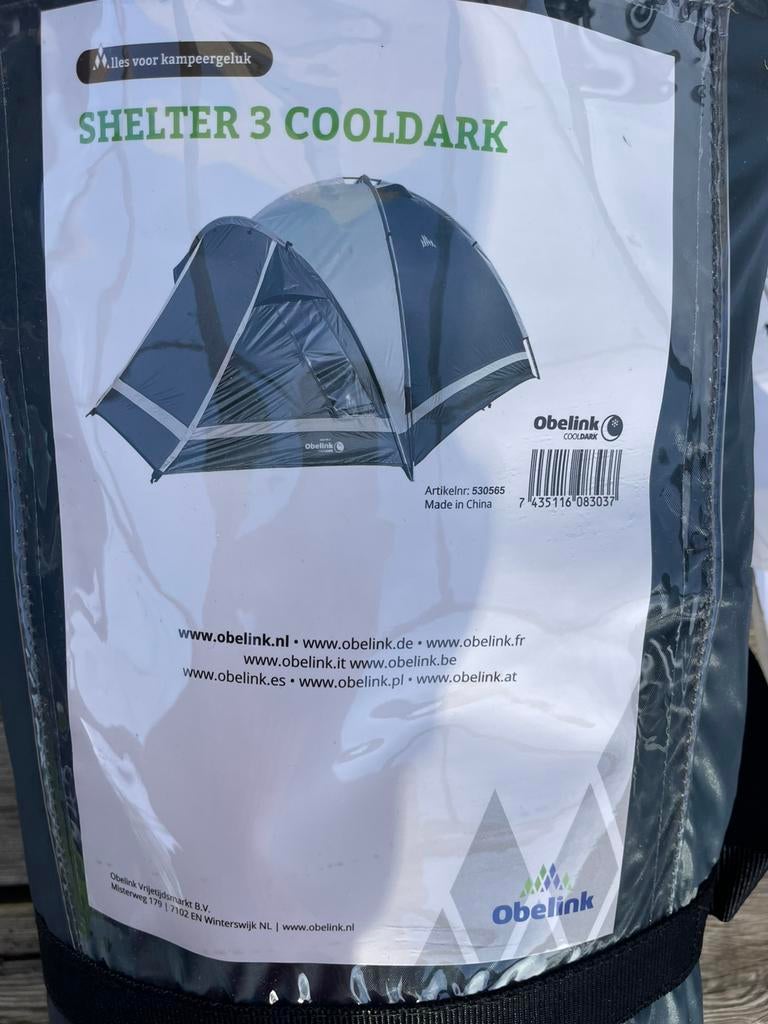 Obelink Shelter 3 CoolDark koepeltent, nieuw!, Ophalen of Verzenden, Nieuw, Tot en met 3