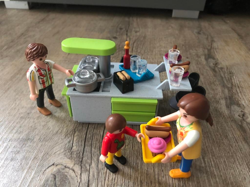 Playmobil keuken set 9543, Kinderen en Baby's, Speelgoed | Playmobil, Ophalen of Verzenden, Zo goed als nieuw, Complete set