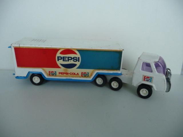 2 blikken BUDDY L vrachtwagens PEPSI COLA - 70-er jaren (R), Ophalen of Verzenden