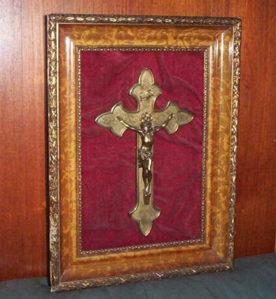 jezus christus aan kruis zonder glas ongeveer 52 / 39 cm, Ophalen