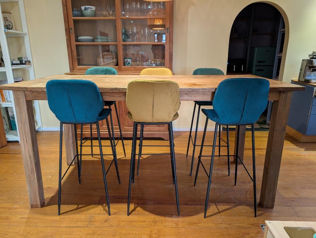 De Arend barstoelen 6 stuks, Ophalen, 5 krukken of meer, Met voetsteun, 60 tot 90 cm