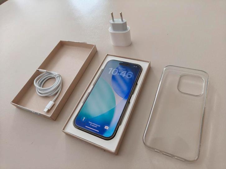 iPhone 15 Pro 512GB Naturel Titanium Compleet Oplader, Telecommunicatie, Mobiele telefoons | Apple iPhone, Gebruikt, 512 GB, iPhone 15 Pro