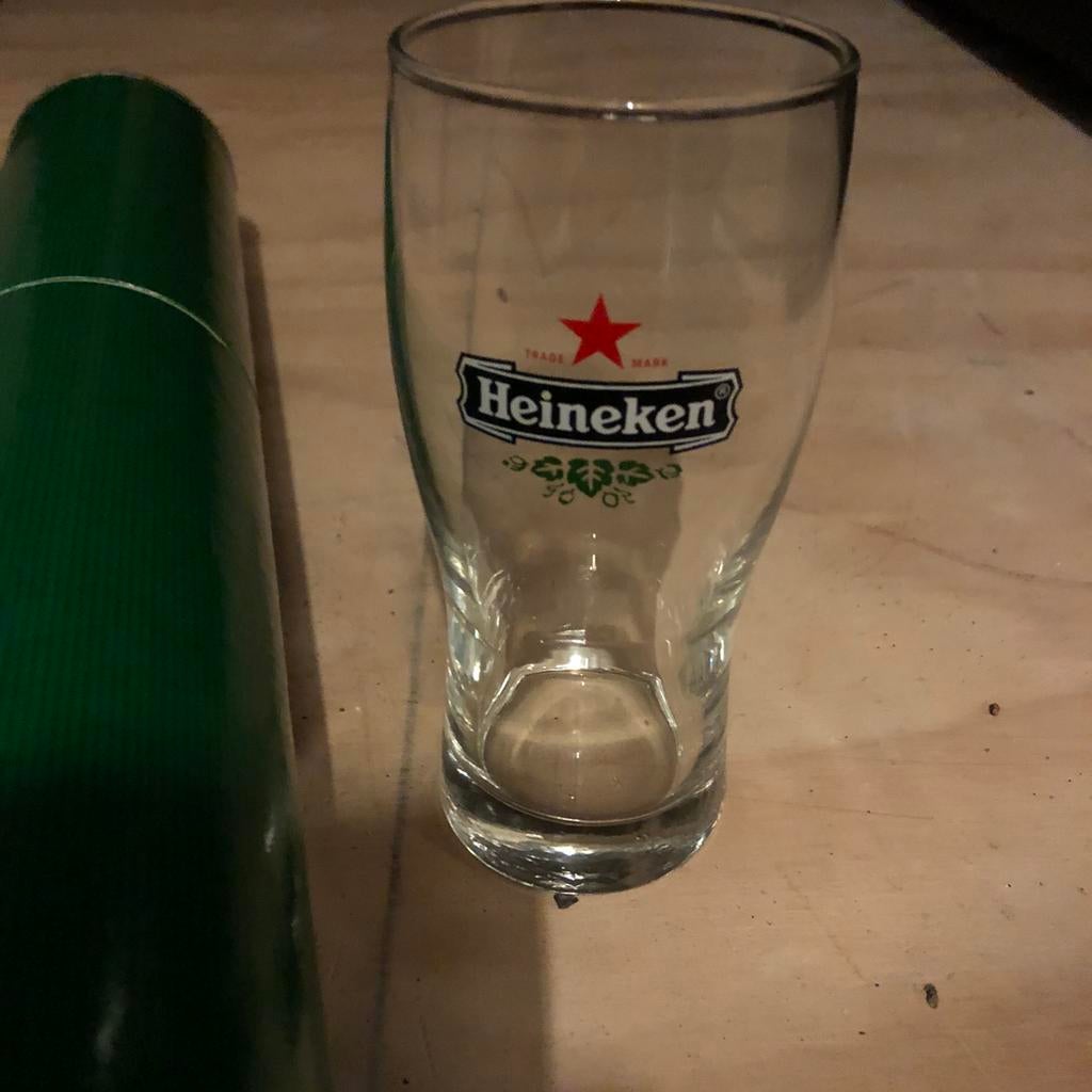 Heineken City Galaxy glazen (per 3st in Heineken koker), Verzamelen, Ophalen, Nieuw, Glas of Glazen, Heineken