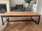 Salontafel van eikenhout en metaal, Ophalen, 50 tot 100 cm, 100 tot 150 cm, Zo goed als nieuw
