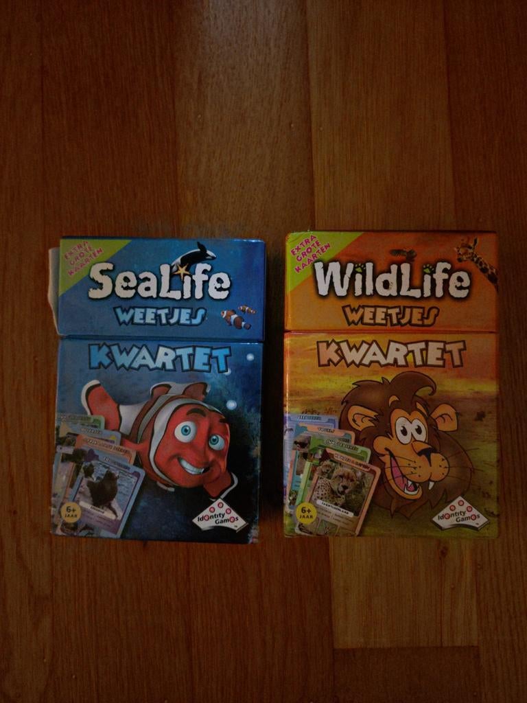 SeaLife en WildLife Weetjes Kwartet, Drie of vier spelers, Ophalen of Verzenden, Gebruikt, Identity Games