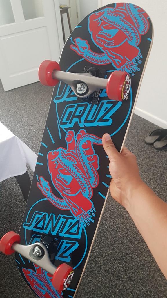 Santa Cruz Snake Bite Skateboard, Sport en Fitness, Skateboarden, Ophalen, Gebruikt, Skateboard
