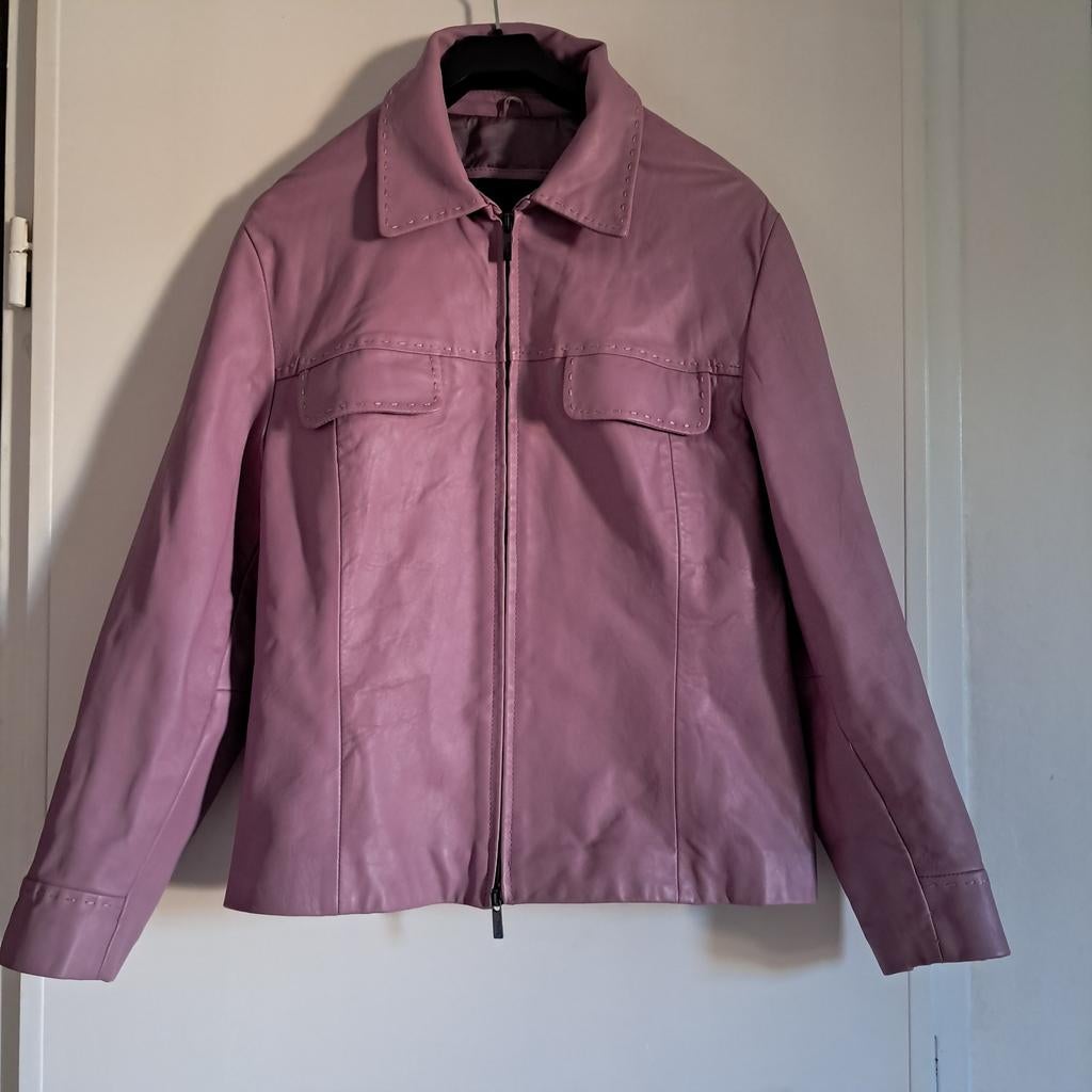 Gave leren paarse jas van Arma, xl, Maat 46/48 (XL) of groter, Ophalen of Verzenden, Zo goed als nieuw, Paars